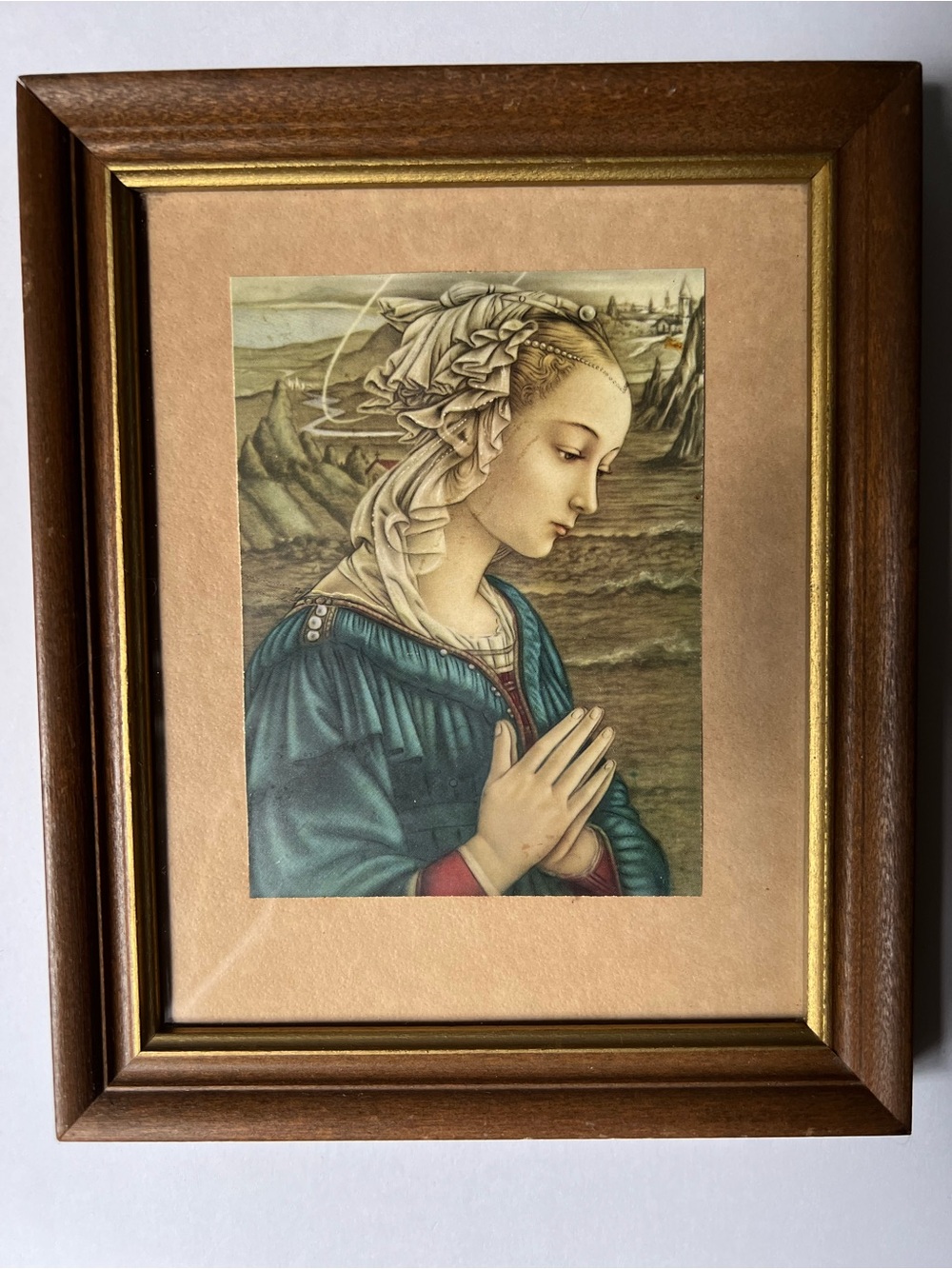 Vintage Religious print of “Madonna Mary” by Ira Filipinos Lippi